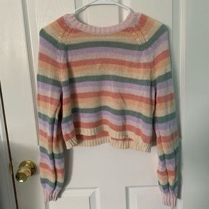 American eagle rainbow striped sweater